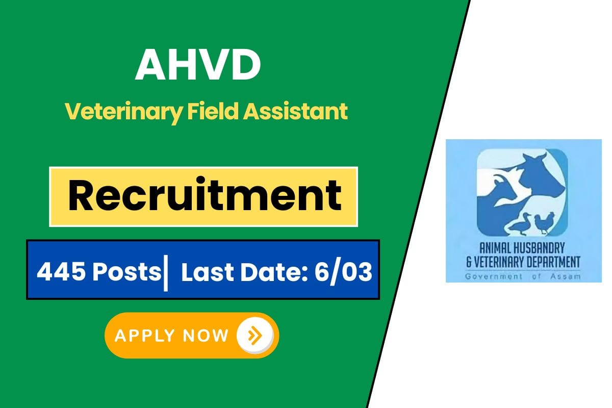 AHVD Assam Recruitment 2025 - Know Vacancy Detail & How to Apply