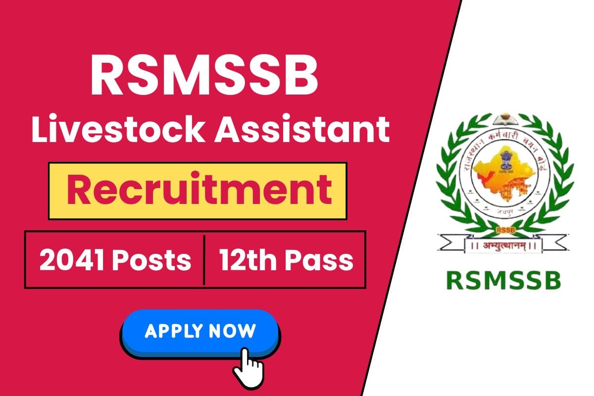 Rajasthan Livestock Assistant Vacancy 2025 Finally Released - Check Vacancy Detail & Apply Now