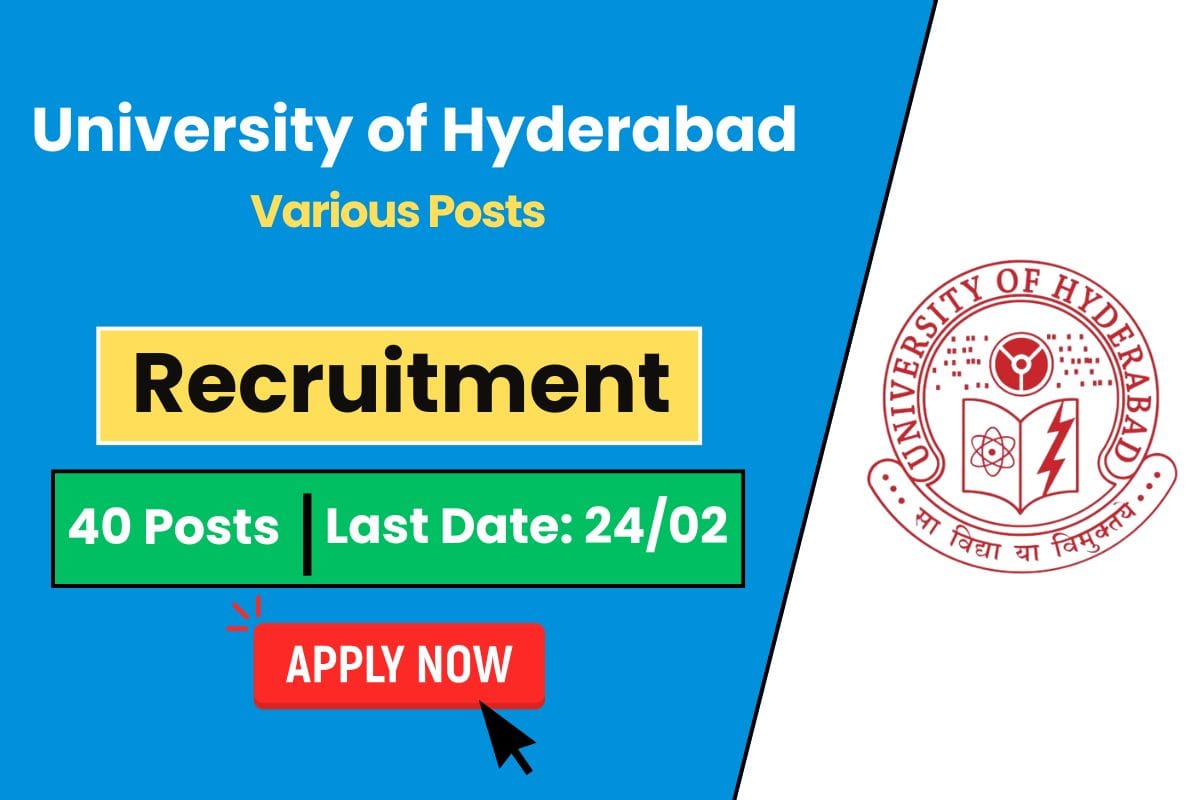 University of Hyderabad Faculty Recruitment 2025 Apply for 40 Teaching Vacancies