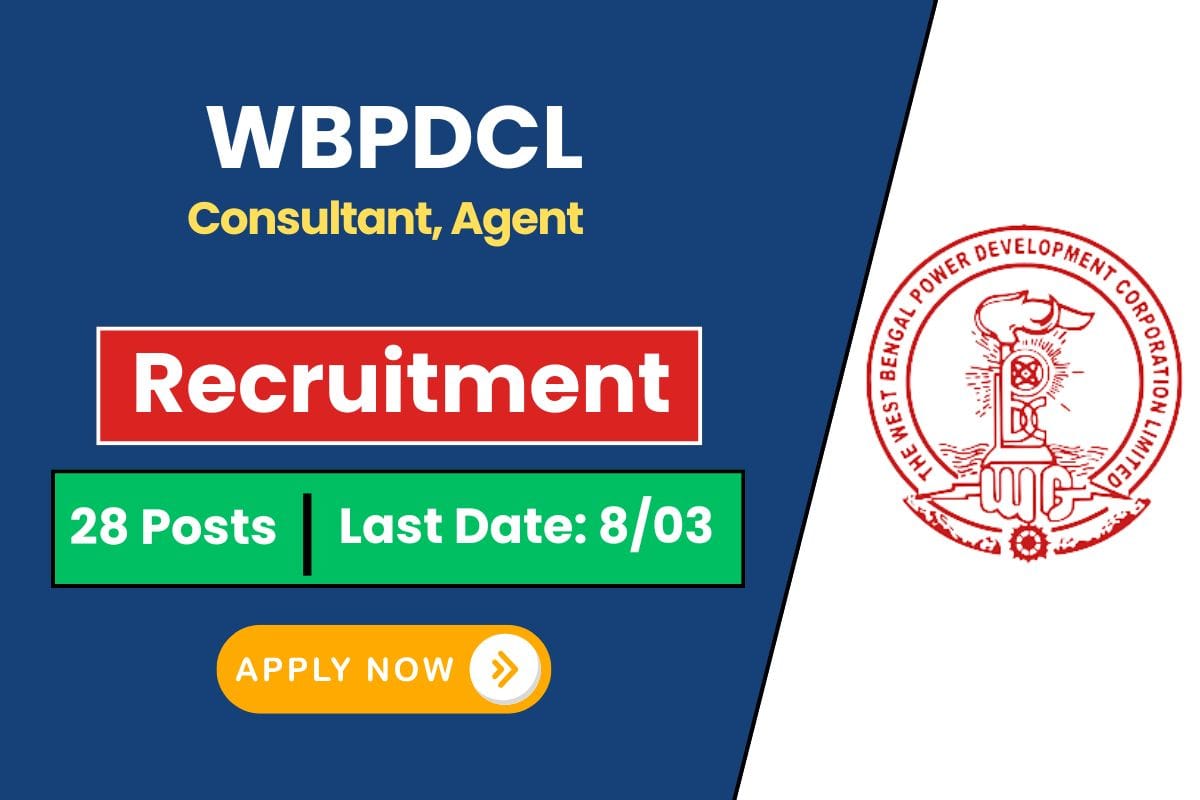 WBPDCL Recruitment 2025 Apply Online for 28 Consultant & Agent Vacancies